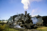 D&RGW K-36 484 at Chama, New Mexico on August 20, 1965, Kodachrome by Chuck Zeiler.